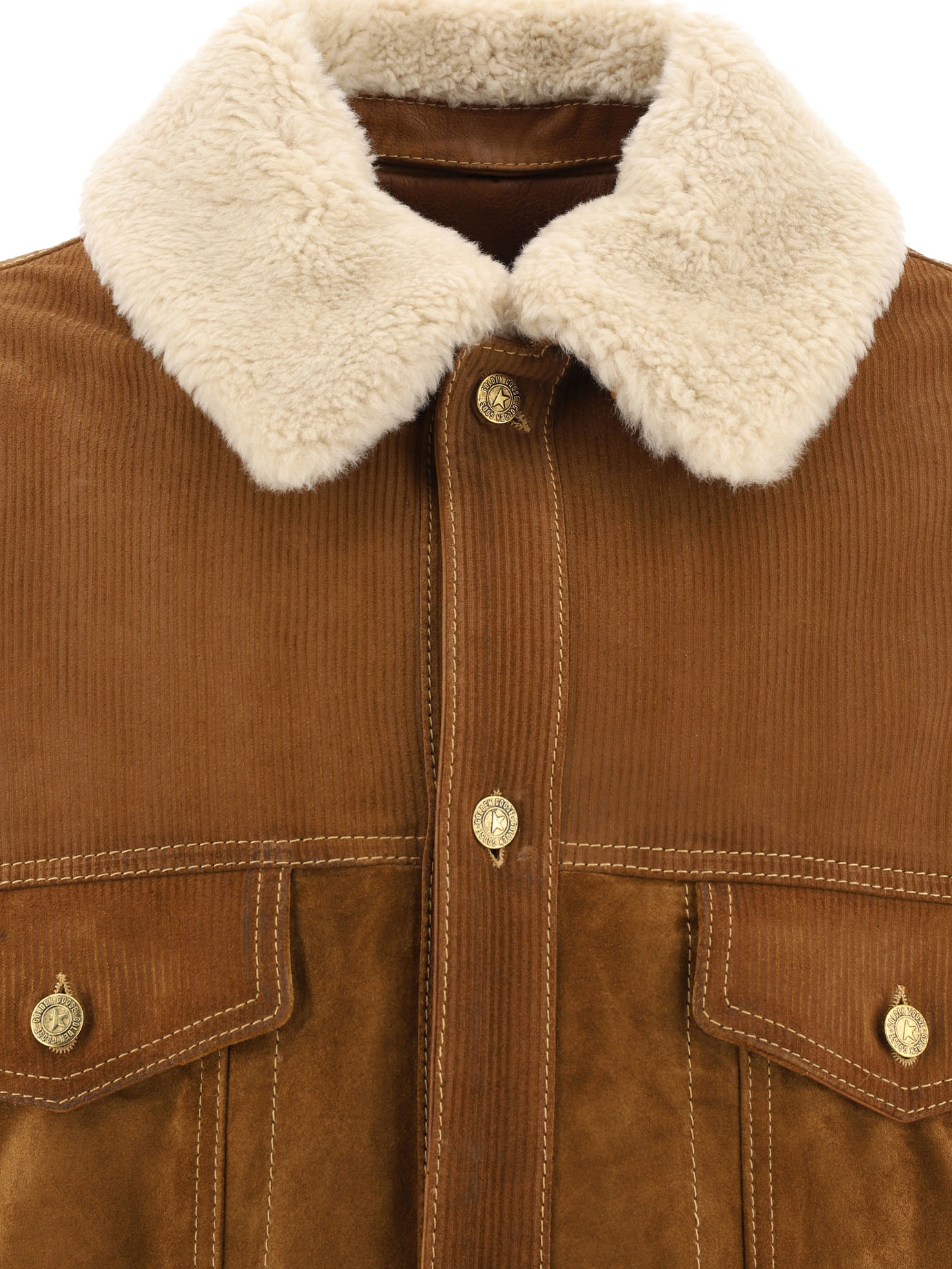 GOLDEN GOOSE Brown Babette suede jacket